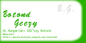 botond geczy business card